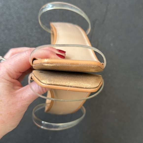 The Drop // Women’s Avery Square Toe Two Strapped High Heeled Sandal - Picture 8 of 9